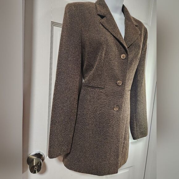 Paniz New York Women's Casual Brown Blazers Long Sleeve Lapel Open Front… - Picture 13 of 15